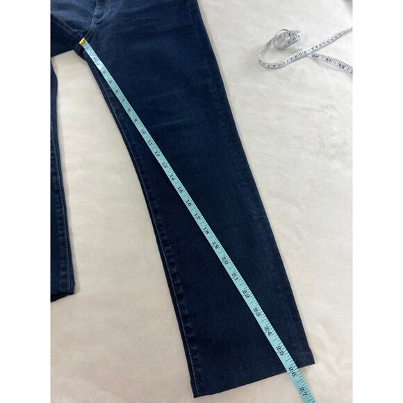 AG The Prima Ankle Cigarette Jeans Mid Rise Denim Dark Wash Blue Women's 26 Easy - Picture 6 of 6